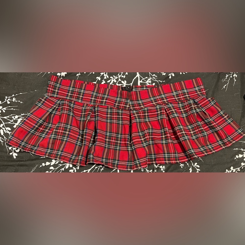 Plaid super mini skirt